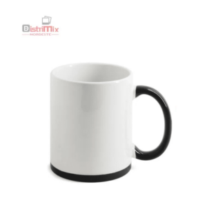 Caneca de Cerâmica Alça e Base 325ml - Preto